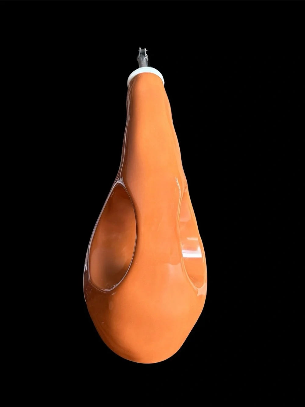 Rachael Ray Cucina Ceramic EVOO Olive Oil Dispenser Bottle 24oz Pumpkin Orange